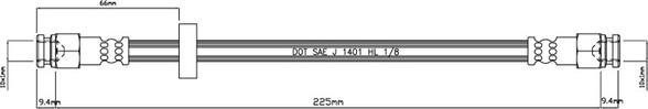 Motaquip VBH845 - Тормозной шланг autospares.lv