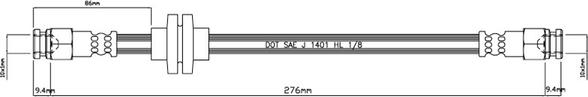 Motaquip VBH848 - Тормозной шланг autospares.lv