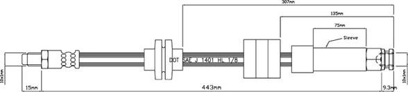 Motaquip VBH847 - Тормозной шланг autospares.lv