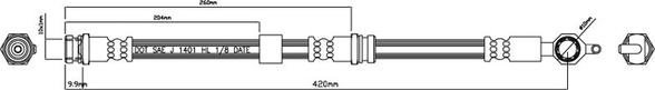 Motaquip VBH858 - Тормозной шланг autospares.lv