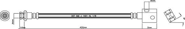 Motaquip VBH857 - Тормозной шланг autospares.lv