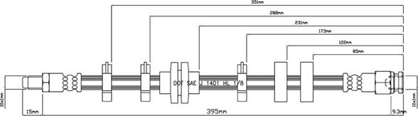 Motaquip VBH869 - Тормозной шланг autospares.lv