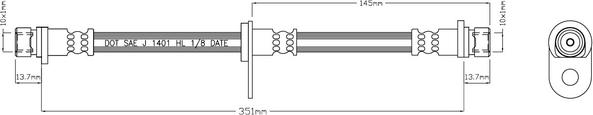 Motaquip VBH865 - Тормозной шланг autospares.lv