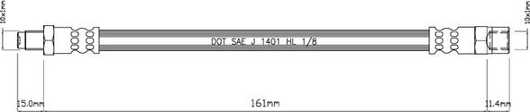 Motaquip VBH818 - Тормозной шланг autospares.lv