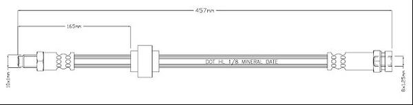 Motaquip VBH832 - Тормозной шланг autospares.lv