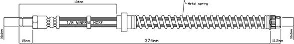 Motaquip VBH825 - Тормозной шланг autospares.lv