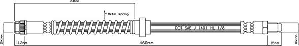 Motaquip VBH822 - Тормозной шланг autospares.lv