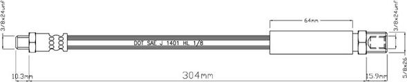 Motaquip VBH340 - Тормозной шланг autospares.lv