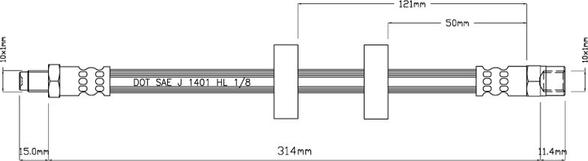 Motaquip VBH387 - Тормозной шланг autospares.lv