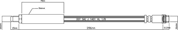 Motaquip VBH218 - Тормозной шланг autospares.lv