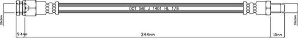 Motaquip VBH795 - Тормозной шланг autospares.lv