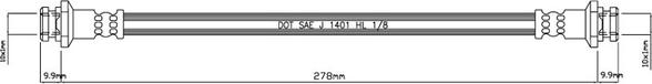 Motaquip VBH797 - Тормозной шланг autospares.lv