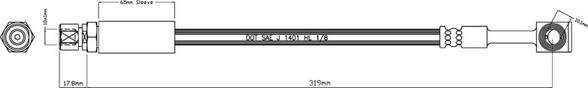 Motaquip VBH749 - Тормозной шланг autospares.lv