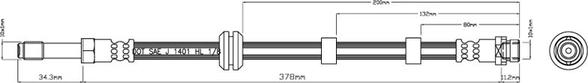 Motaquip VBH741 - Тормозной шланг autospares.lv