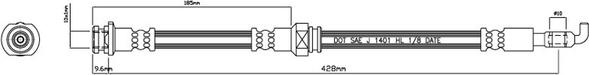 Motaquip VBH755 - Тормозной шланг autospares.lv