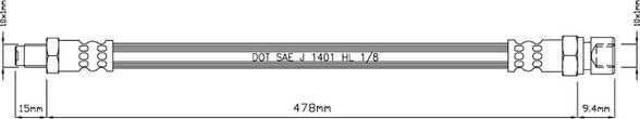 Motaquip VBH787 - Тормозной шланг autospares.lv