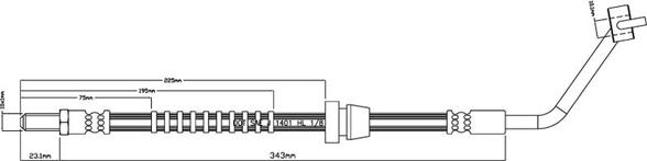 Motaquip VBH739 - Тормозной шланг autospares.lv