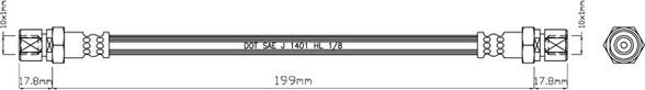 Motaquip VBH734 - Тормозной шланг autospares.lv