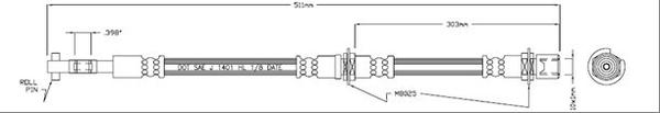 Motaquip VBH731 - Тормозной шланг autospares.lv