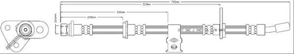 Motaquip VBJ487 - Тормозной шланг autospares.lv