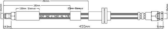 Motaquip VBJ552 - Тормозной шланг autospares.lv