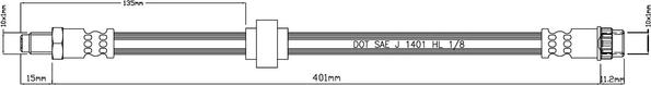 Motaquip VBJ500 - Тормозной шланг autospares.lv