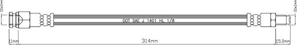 Motaquip VBJ510 - Тормозной шланг autospares.lv