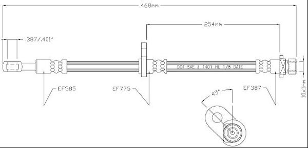 Motaquip VBJ517 - Тормозной шланг autospares.lv