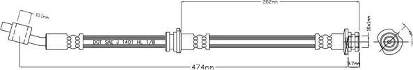 Motaquip VBJ627 - Тормозной шланг autospares.lv