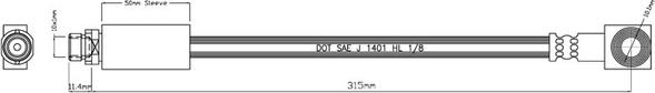 Motaquip VBJ672 - Тормозной шланг autospares.lv