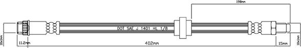 Motaquip VBJ106 - Тормозной шланг autospares.lv