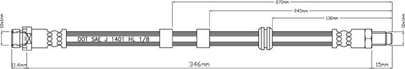 Motaquip VBJ242 - Тормозной шланг autospares.lv