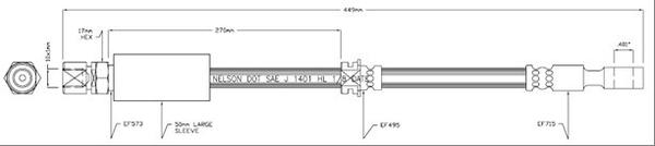 Motaquip VBJ256 - Тормозной шланг autospares.lv