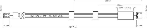 Motaquip VBJ250 - Тормозной шланг autospares.lv