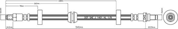 Motaquip VBJ257 - Тормозной шланг autospares.lv