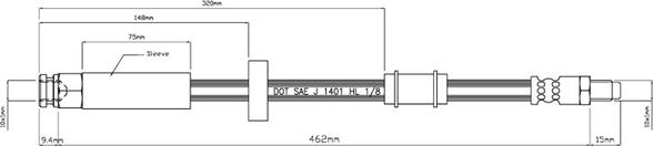 Motaquip VBJ204 - Тормозной шланг autospares.lv