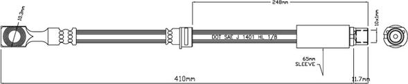 Motaquip VBJ206 - Тормозной шланг autospares.lv