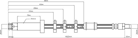 Motaquip VBJ203 - Тормозной шланг autospares.lv