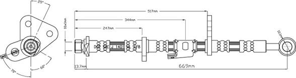 Motaquip VBJ215 - Тормозной шланг autospares.lv