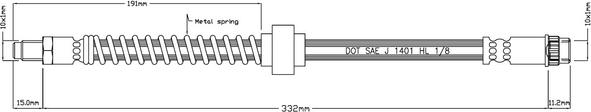 Motaquip VBJ280 - Тормозной шланг autospares.lv