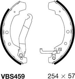 Motaquip VBS459 - Комплект тормозных колодок, барабанные autospares.lv