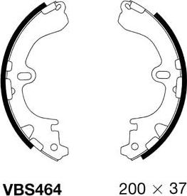 Motaquip VBS464 - Комплект тормозных колодок, барабанные autospares.lv