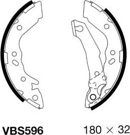 Motaquip VBS596 - Комплект тормозных колодок, барабанные autospares.lv