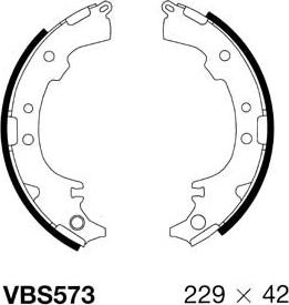 Motaquip VBS573 - Комплект тормозных колодок, барабанные autospares.lv