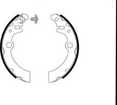 Motaquip VBS695 - Комплект тормозных колодок, барабанные autospares.lv