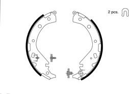 Motaquip VBS696 - Комплект тормозных колодок, барабанные autospares.lv