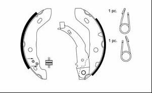 Motaquip VBS647 - Комплект тормозных колодок, барабанные autospares.lv