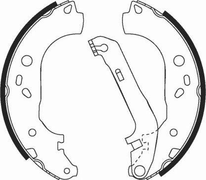 Motaquip VBS667 - Комплект тормозных колодок, барабанные autospares.lv