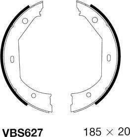 Motaquip VBS627 - Комплект тормозов, ручник, парковка autospares.lv