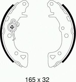 Motaquip VBS399 - Комплект тормозных колодок, барабанные autospares.lv